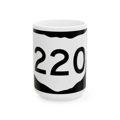 OH-220 (Ohio) (Road Sign) White Coffee Mug 15oz - Go Mug Yourself