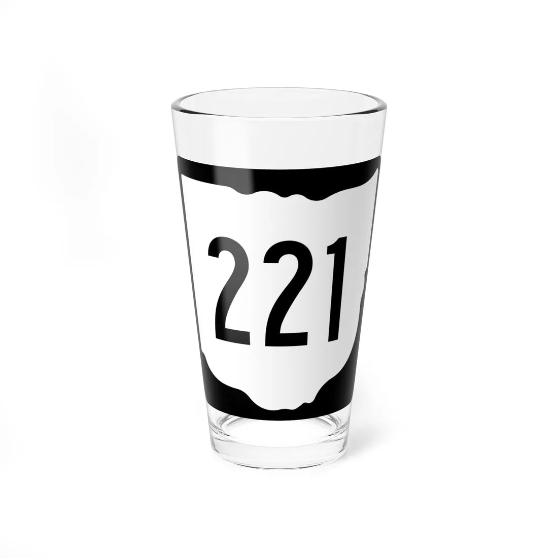 OH-221 1967 (Ohio) (Road Sign) Pint Glss 16oz 16oz - Go Mug Yourself