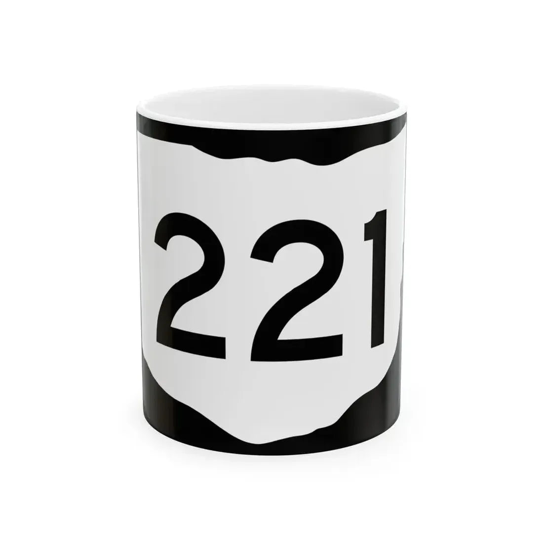 OH-221 (Ohio) (Road Sign) White Coffee Mug 11oz - Go Mug Yourself