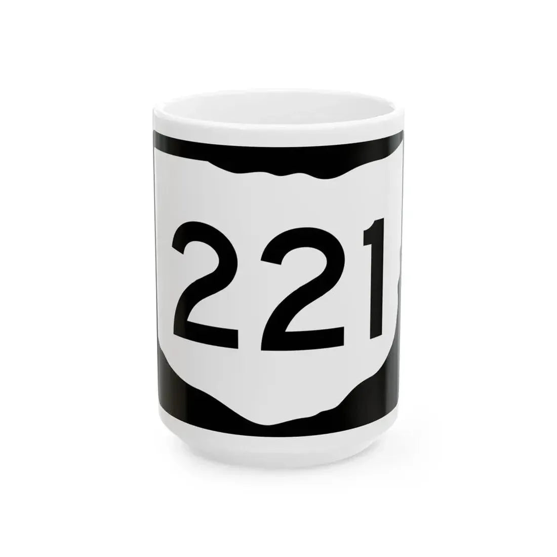 OH-221 (Ohio) (Road Sign) White Coffee Mug 15oz - Go Mug Yourself