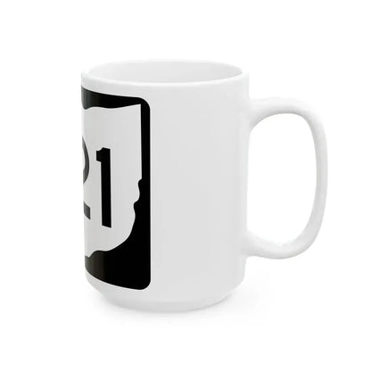 OH-221 (Ohio) (Road Sign) White Coffee Mug - Go Mug Yourself