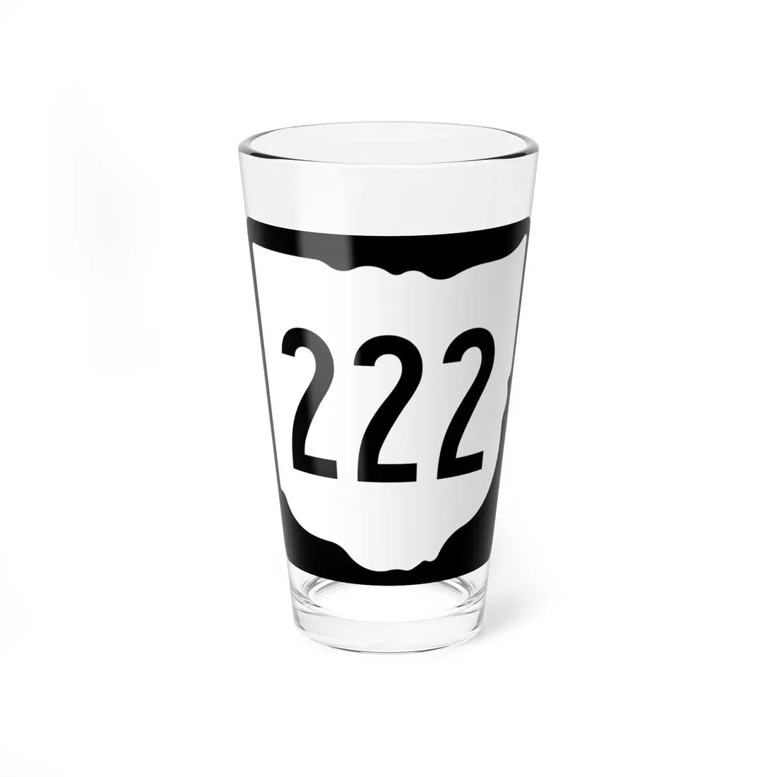 OH-222 1967 (Ohio) (Road Sign) Pint Glass 16oz 16oz - Go Mug Yourself