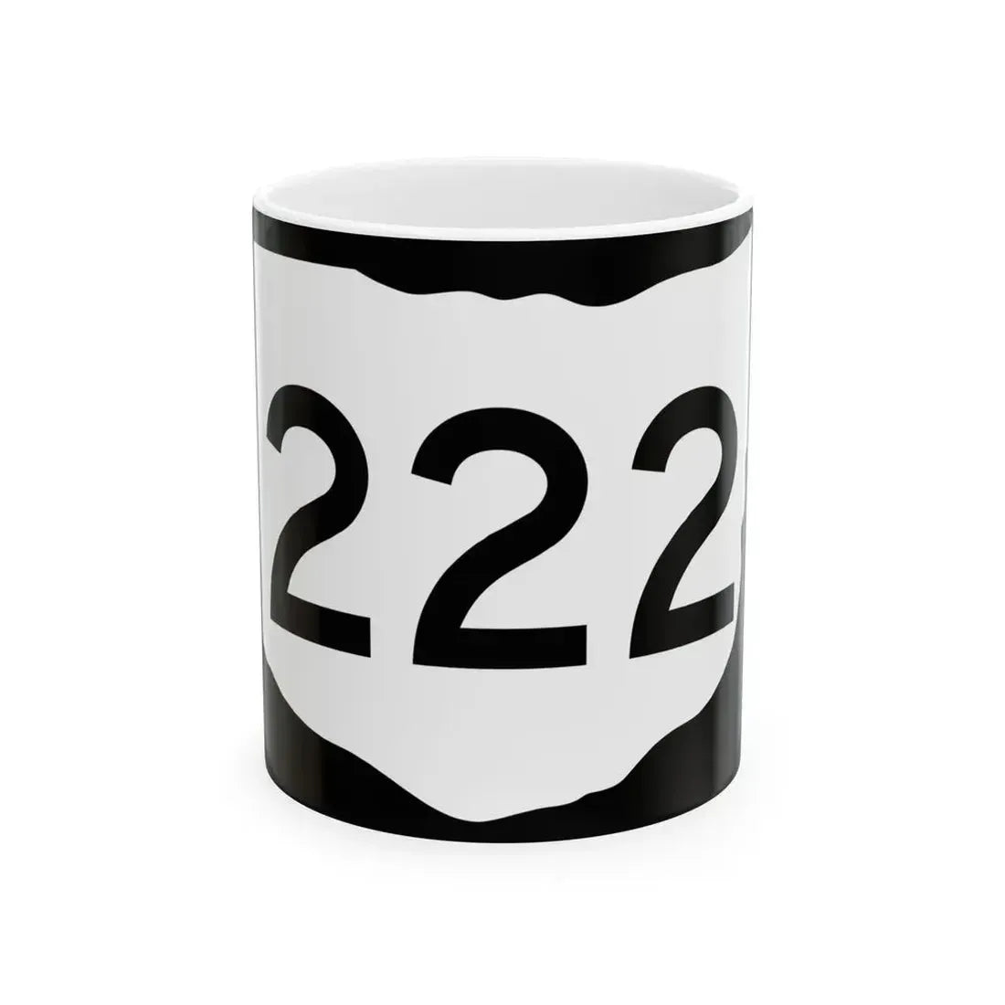 OH-222 (Ohio) (Road Sign) White Coffee Mug 11oz - Go Mug Yourself