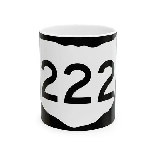 OH-222 (Ohio) (Road Sign) White Coffee Mug 11oz - Go Mug Yourself