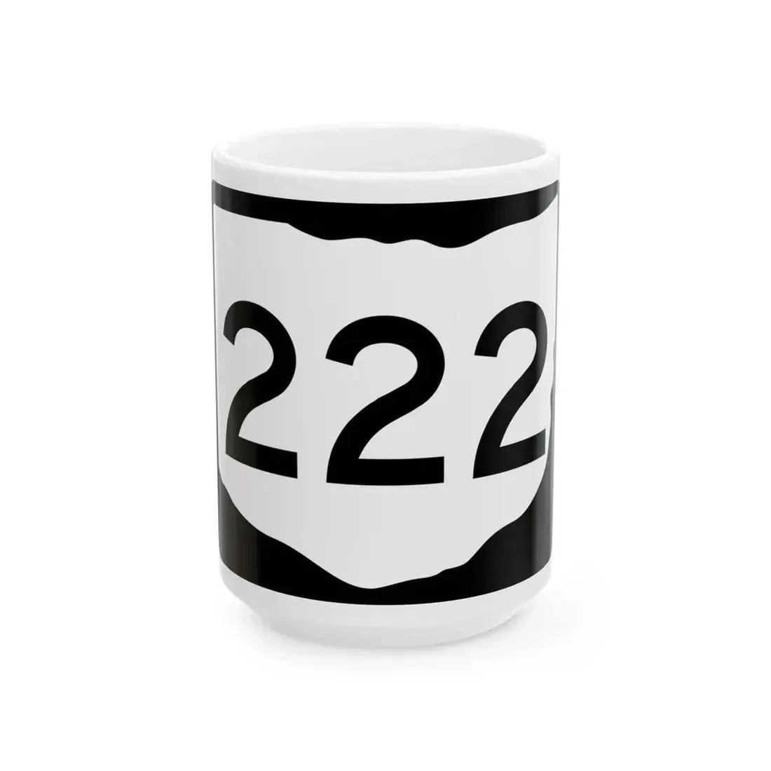 OH-222 (Ohio) (Road Sign) White Coffee Mug 15oz - Go Mug Yourself
