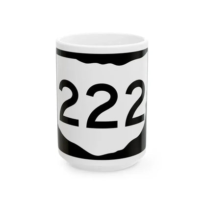 OH-222 (Ohio) (Road Sign) White Coffee Mug 15oz - Go Mug Yourself