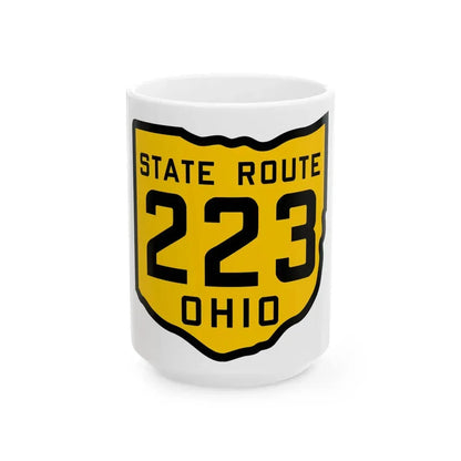 OH-223 1920 (Ohio) (Road Sign) White Coffee Mug 15oz - Go Mug Yourself