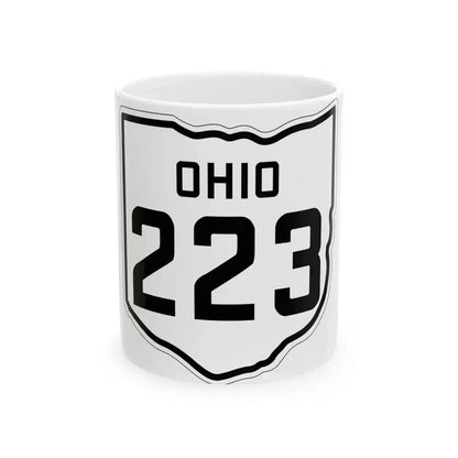 OH-223 1927 (Ohio) (Road Sign) White Coffee Mug 11oz - Go Mug Yourself