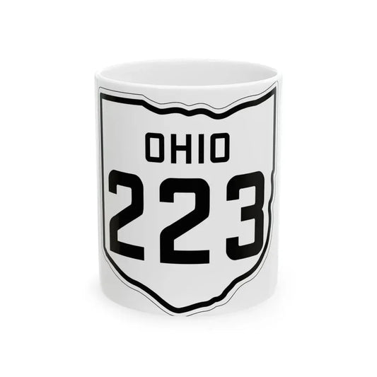 OH-223 1927 (Ohio) (Road Sign) White Coffee Mug 11oz - Go Mug Yourself