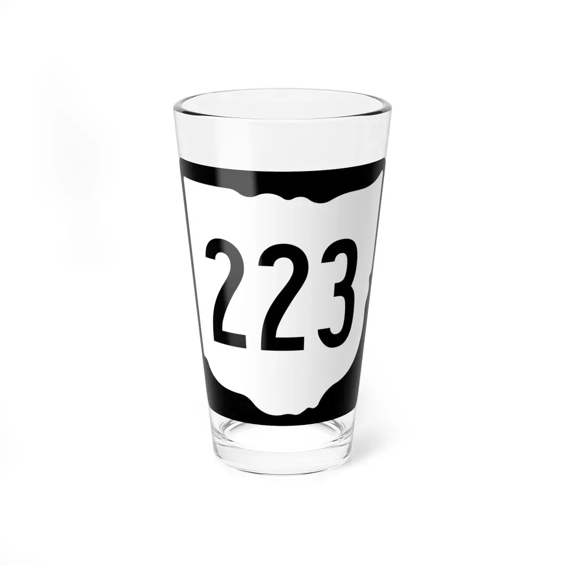 OH-223 1967 (Ohio) (Road Sign) Pint Glass 16oz 16oz - Go Mug Yourself