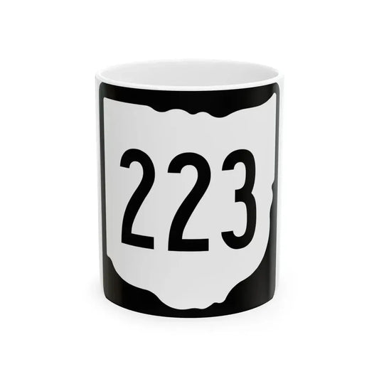 OH-223 1967 (Ohio) (Road Sign) White Coffee Mug 11oz - Go Mug Yourself