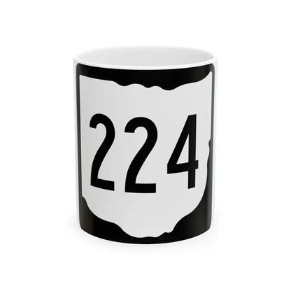 OH-224 1967 (Ohio) (Road Sign) White Coffee Mug 11oz - Go Mug Yourself