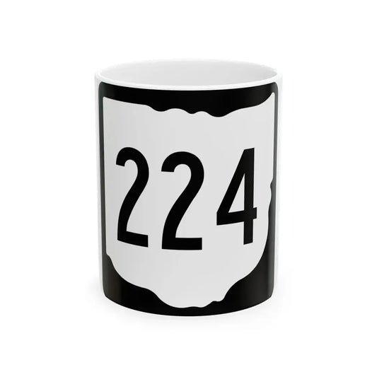 OH-224 1967 (Ohio) (Road Sign) White Coffee Mug 11oz - Go Mug Yourself
