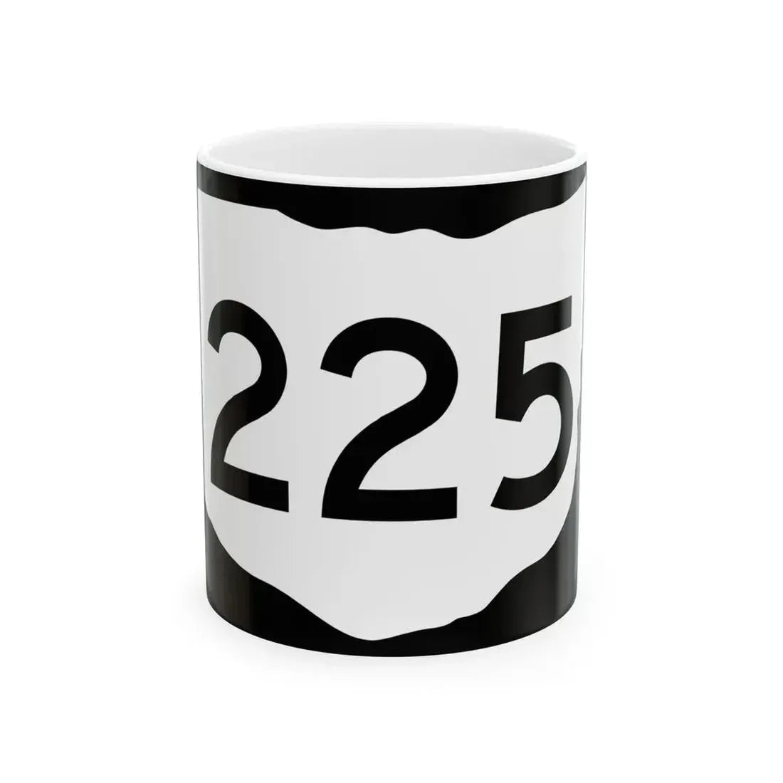 OH-225 (Ohio) (Road Sign) White Coffee Mug 11oz - Go Mug Yourself