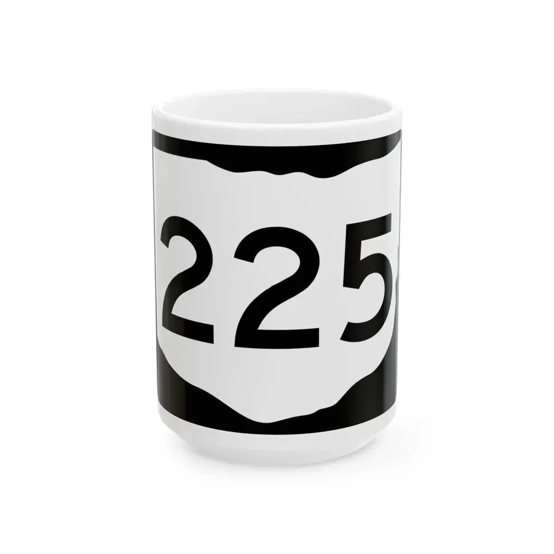 OH-225 (Ohio) (Road Sign) White Coffee Mug 15oz - Go Mug Yourself