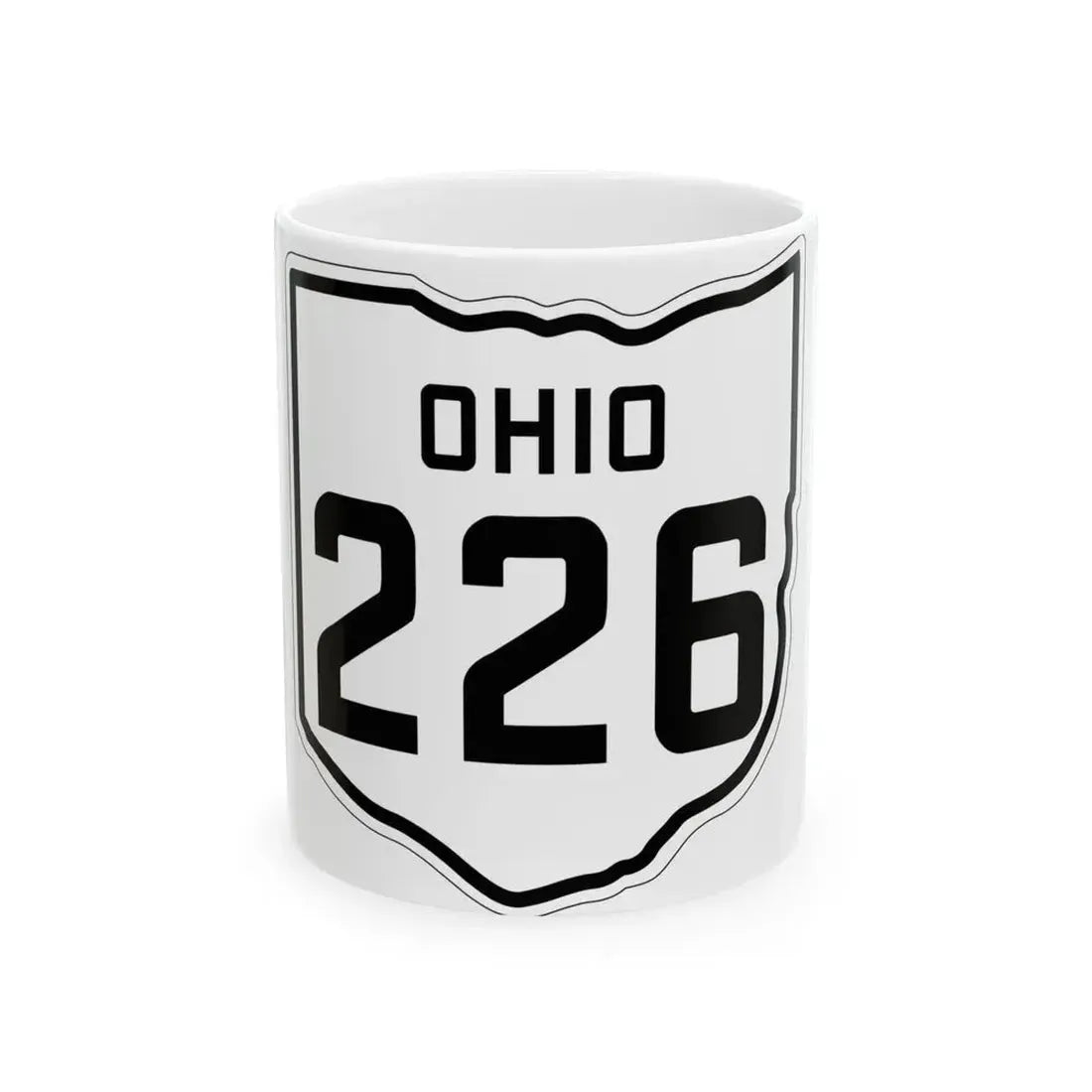 OH-226 1927 (Ohio) (Road Sign) White Coffee Mug 11oz - Go Mug Yourself