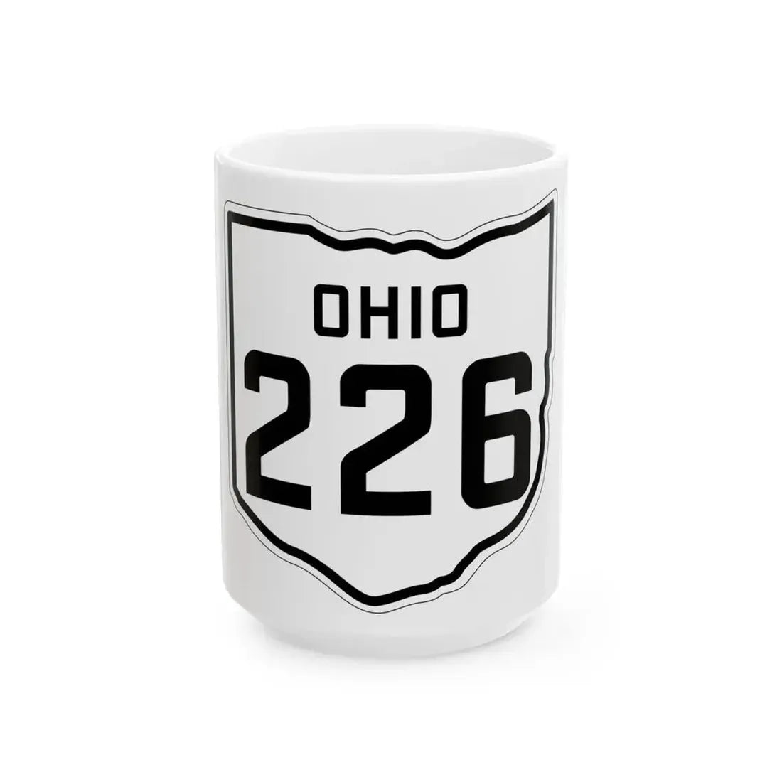 OH-226 1927 (Ohio) (Road Sign) White Coffee Mug 15oz - Go Mug Yourself