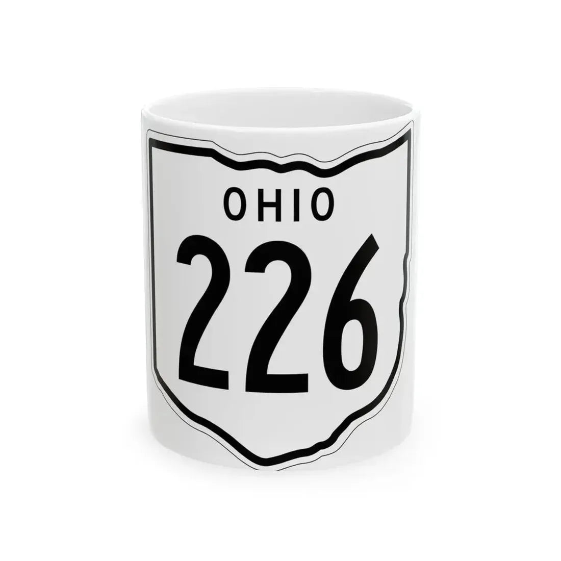 OH-226 1948 (Ohio) (Road Sign) White Coffee Mug 11oz - Go Mug Yourself