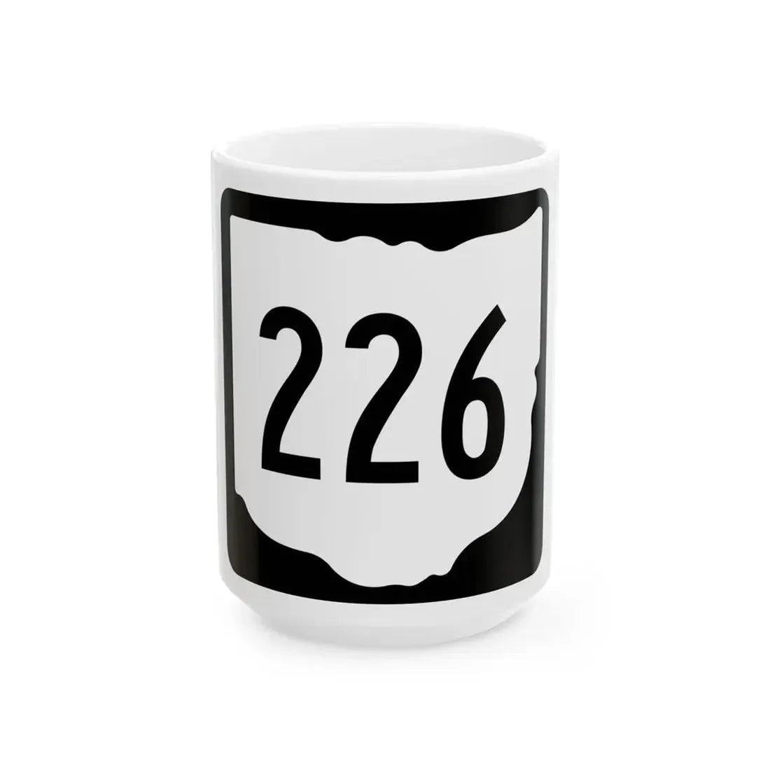 OH-226 1967 (Ohio) (Road Sign) White Coffee Mug 15oz - Go Mug Yourself