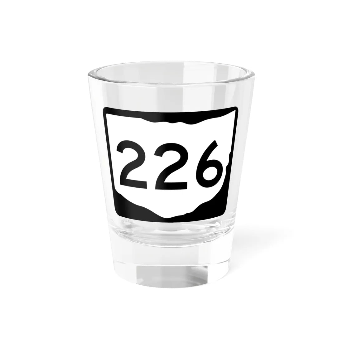OH-226 (Ohio) (Road Sign) Shot Glass 1.5oz 1.5oz - Go Mug Yourself