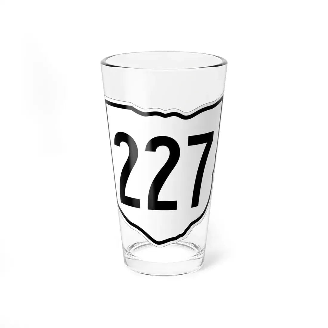 OH-227 1960 (Ohio) (Road Sign) Pint Glass 16oz 16oz - Go Mug Yourself