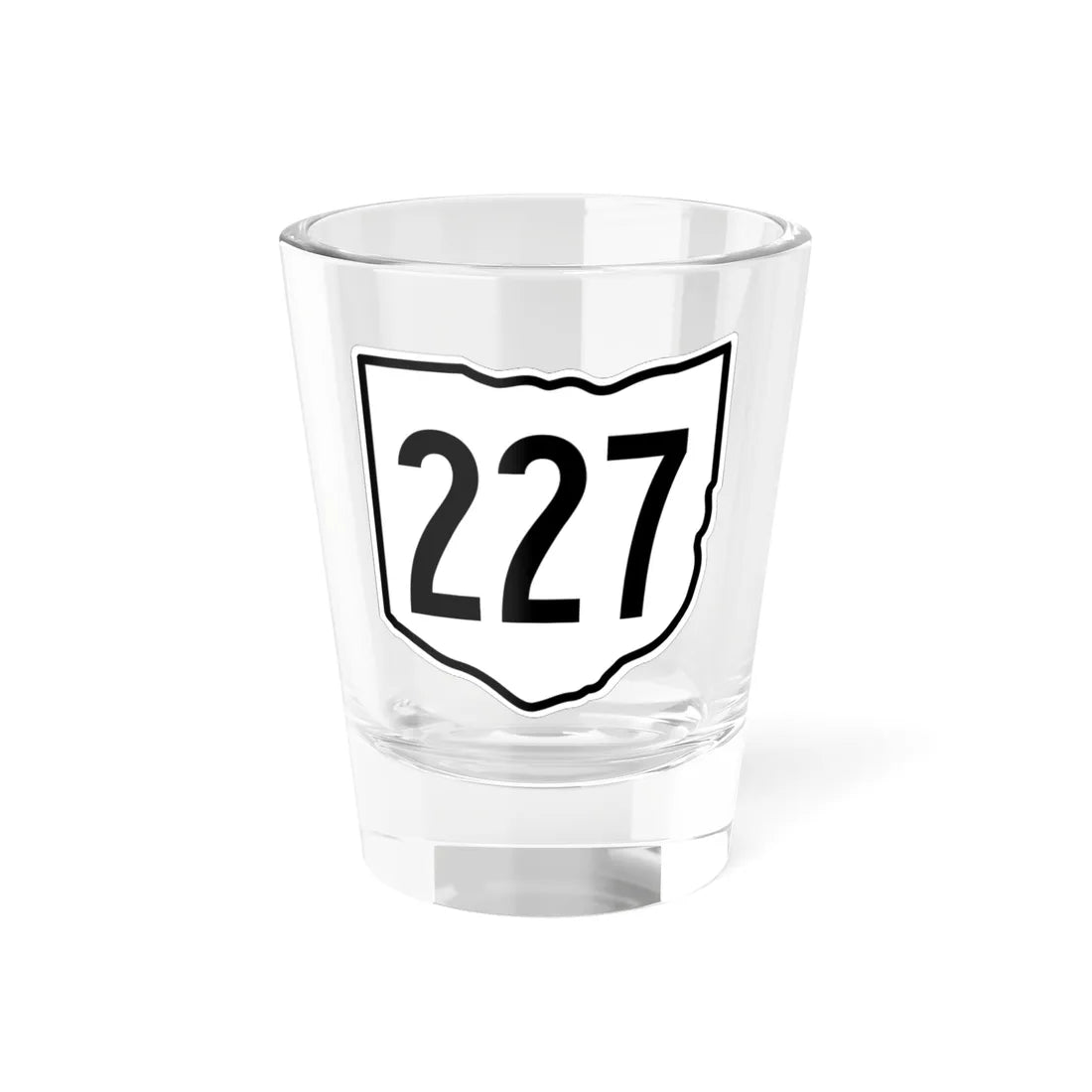 OH-227 1960 (Ohio) (Road Sign) Shot Glass 1.5oz 1.5oz - Go Mug Yourself