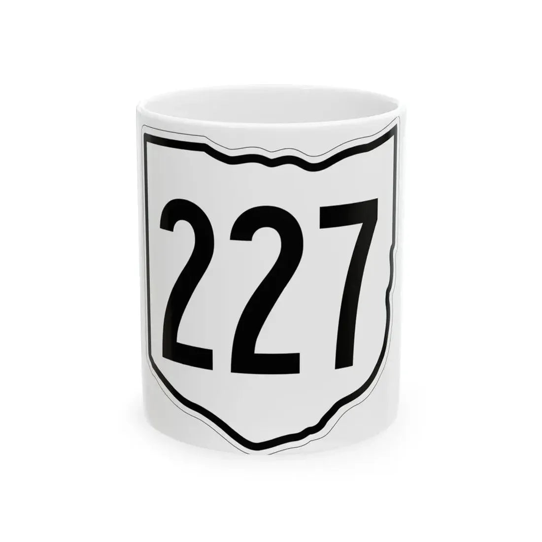 OH-227 1960 (Ohio) (Road Sign) White Coffee Mug 11oz - Go Mug Yourself