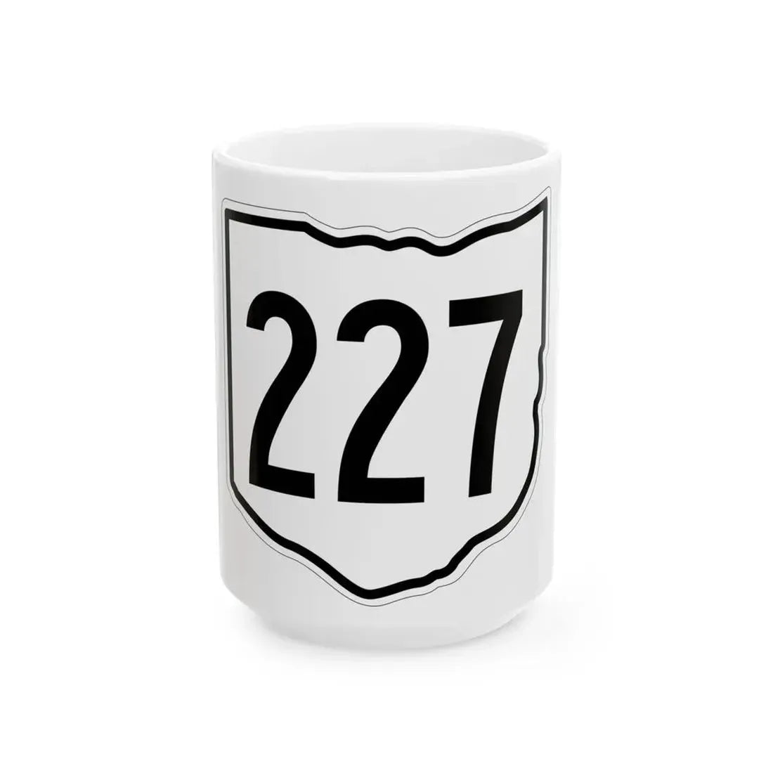OH-227 1960 (Ohio) (Road Sign) White Coffee Mug 15oz - Go Mug Yourself