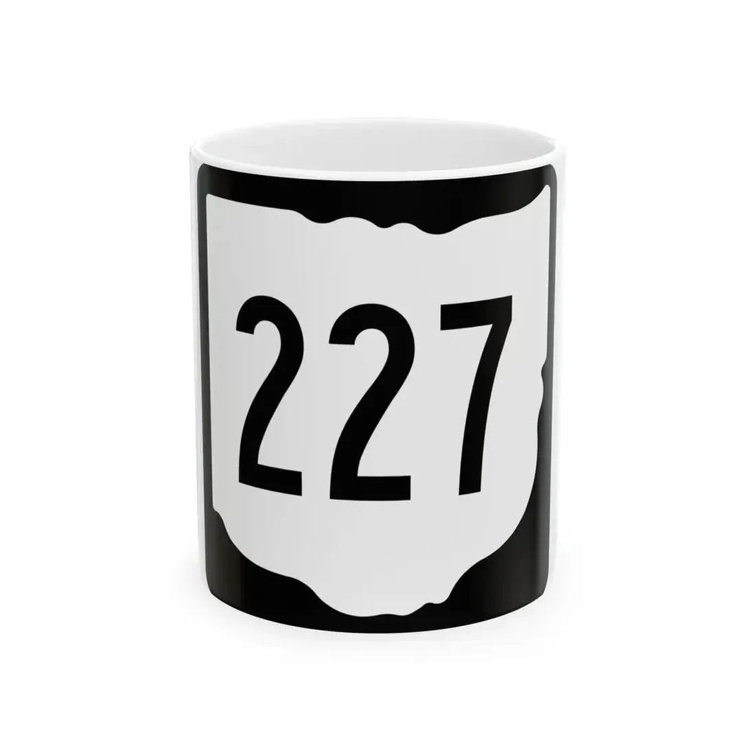 OH-227 1967 (Ohio) (Road Sign) White Coffee Mug 11oz - Go Mug Yourself