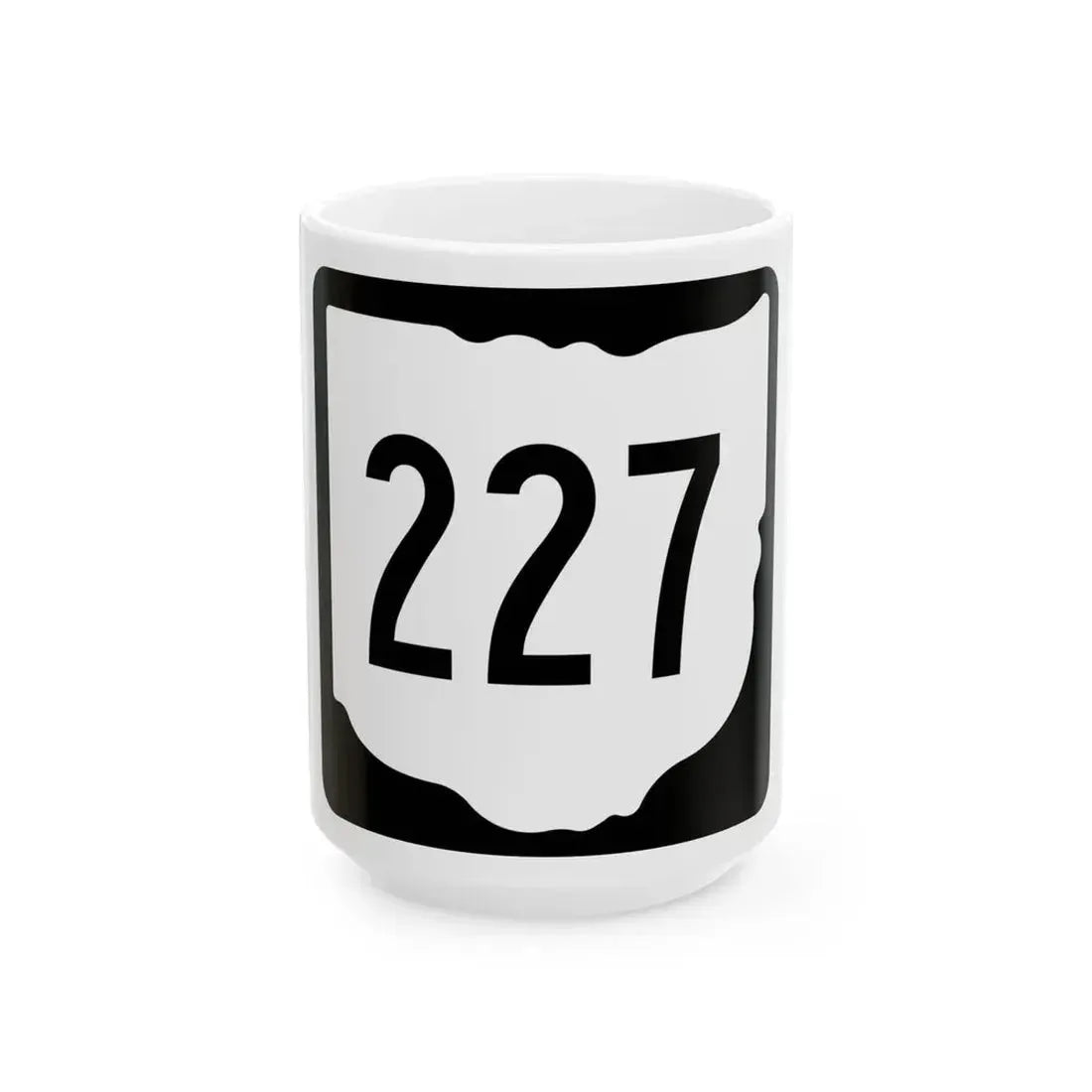 OH-227 1967 (Ohio) (Road Sign) White Coffee Mug 15oz - Go Mug Yourself