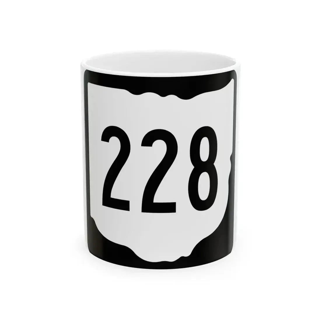 OH-228 1967 (Ohio) (Road Sign) White Coffee Mug 11oz - Go Mug Yourself