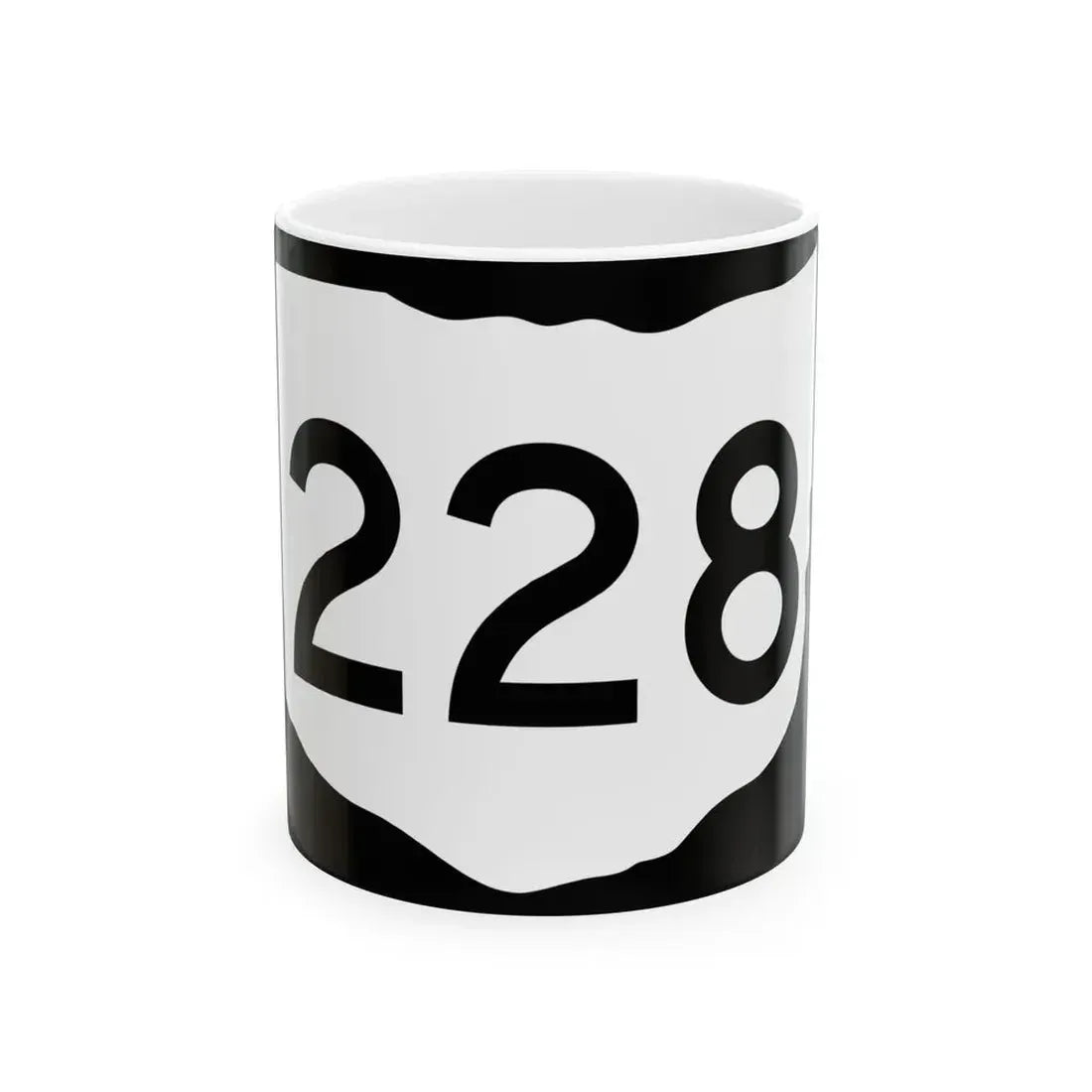 OH-228 (Ohio) (Road Sign) White Coffee Mug 11oz - Go Mug Yourself