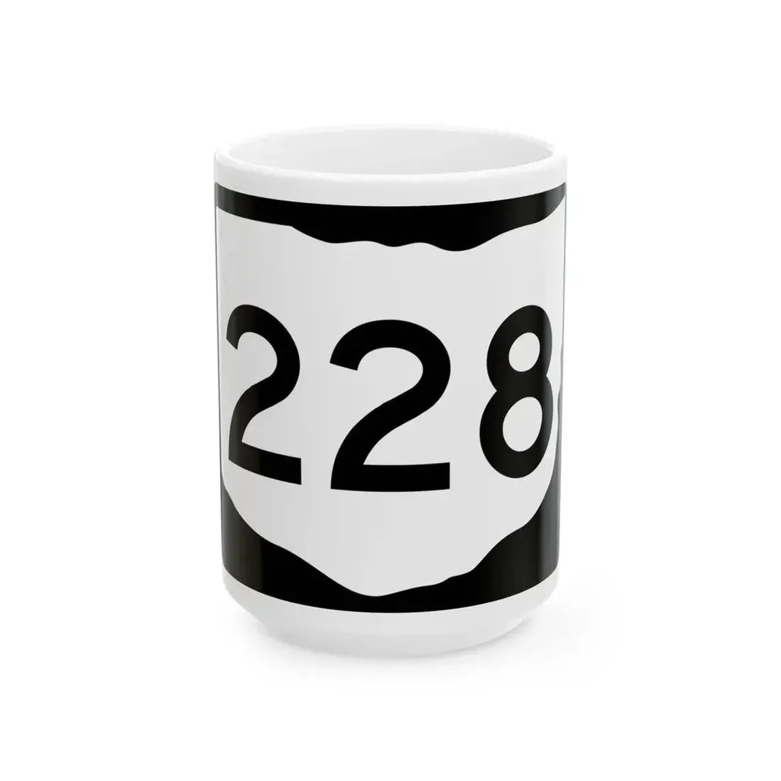 OH-228 (Ohio) (Road Sign) White Coffee Mug 15oz - Go Mug Yourself