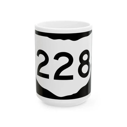 OH-228 (Ohio) (Road Sign) White Coffee Mug 15oz - Go Mug Yourself