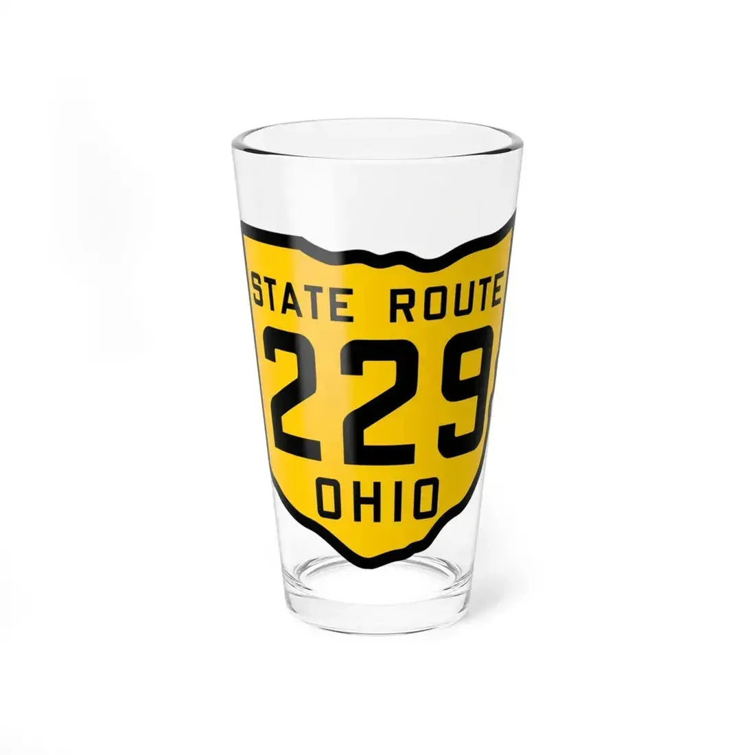 OH-229 1920 (Ohio) (Road Sign) Pint Glass 16oz 16oz - Go Mug Yourself