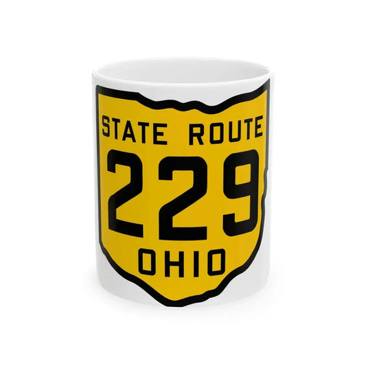 OH-229 1920 (Ohio) (Road Sign) White Coffee Mug 11oz - Go Mug Yourself