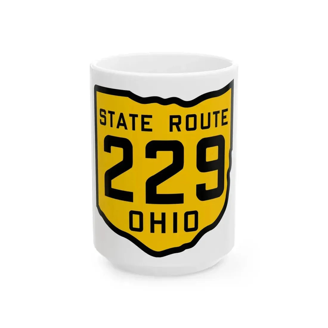 OH-229 1920 (Ohio) (Road Sign) White Coffee Mug 15oz - Go Mug Yourself