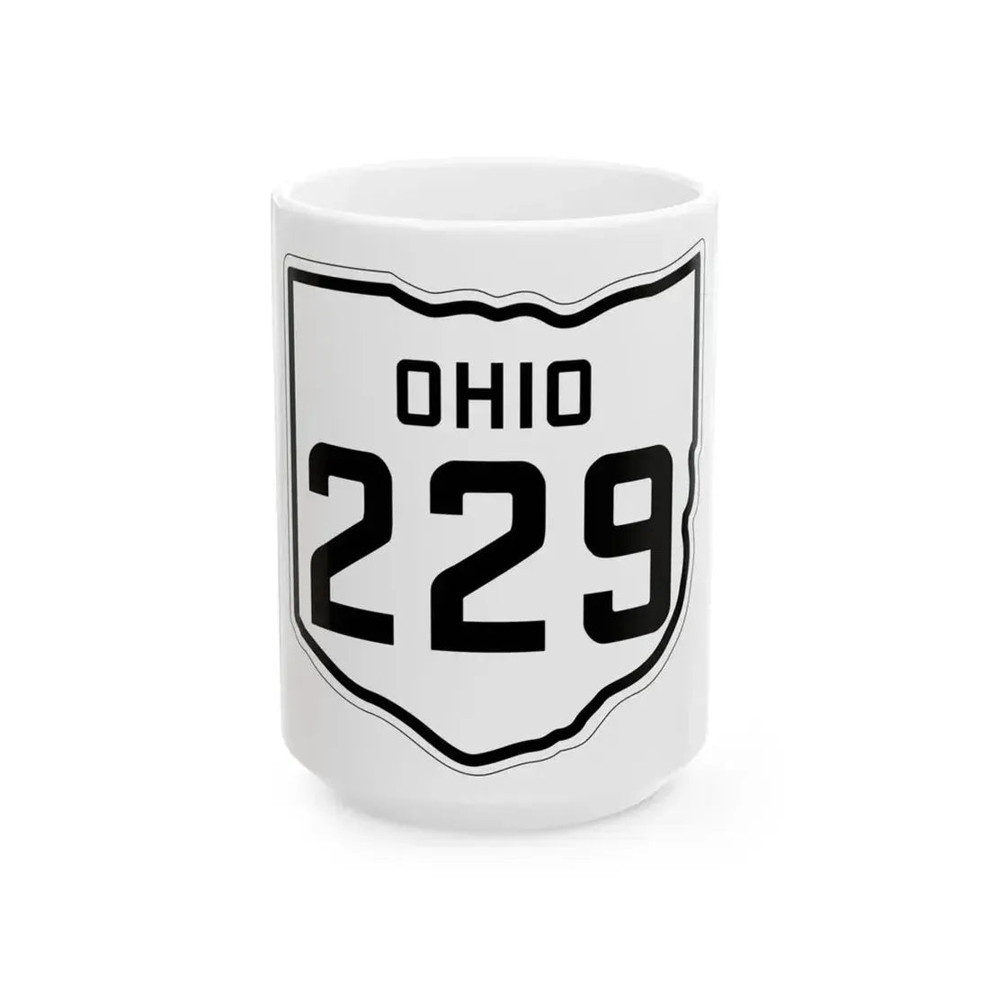OH-229 1927 (Ohio) (Road Sign) White Coffee Mug 15oz - Go Mug Yourself