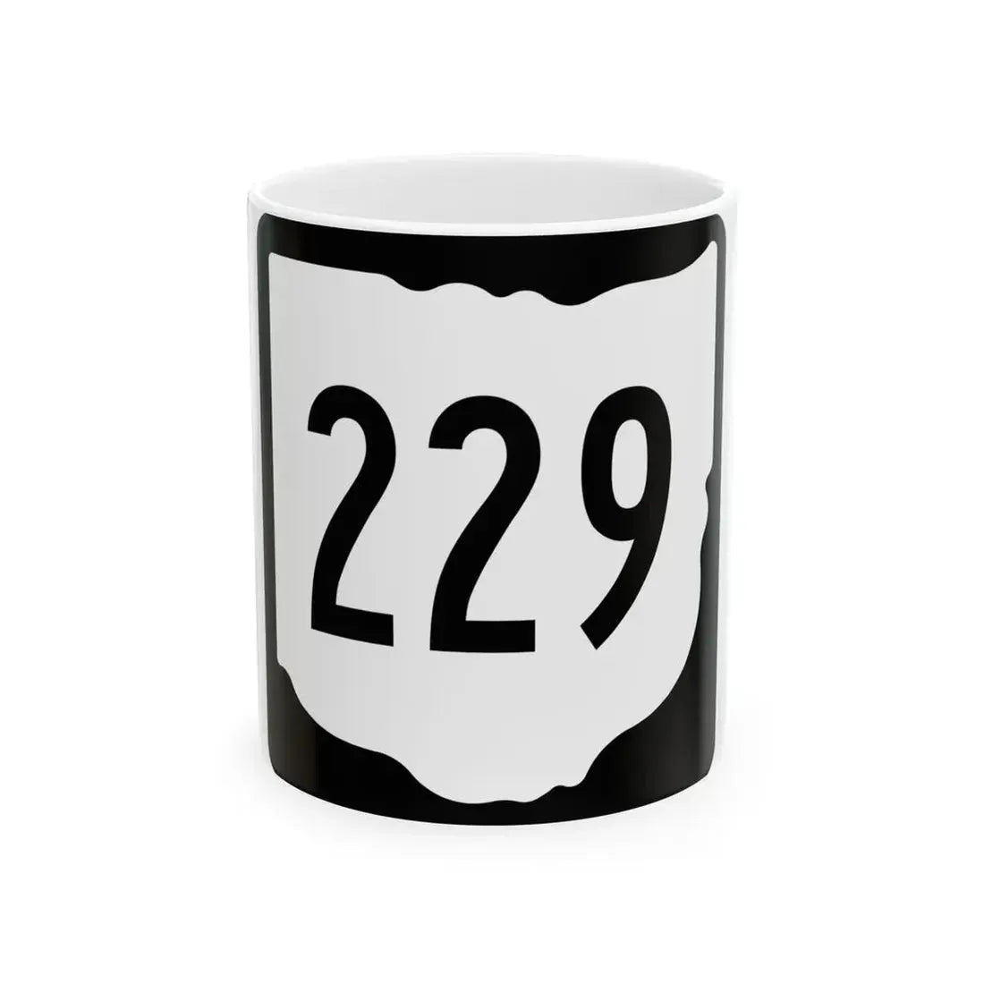 OH-229 1967 (Ohio) (Road Sign) White Coffee Mug 11oz - Go Mug Yourself