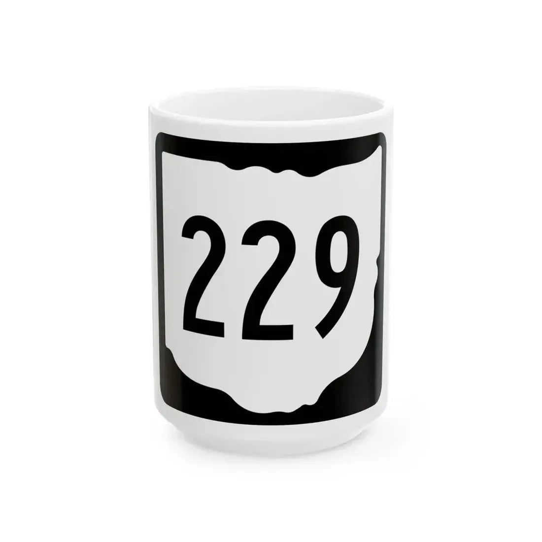 OH-229 1967 (Ohio) (Road Sign) White Coffee Mug 15oz - Go Mug Yourself