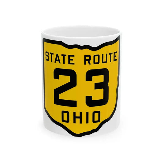 OH-23 1920 (Ohio) (Road Sign) White Coffee Mug 11oz - Go Mug Yourself