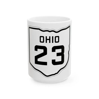 OH-23 1927 (Ohio) (Road Sign) White Coffee Mug 15oz - Go Mug Yourself