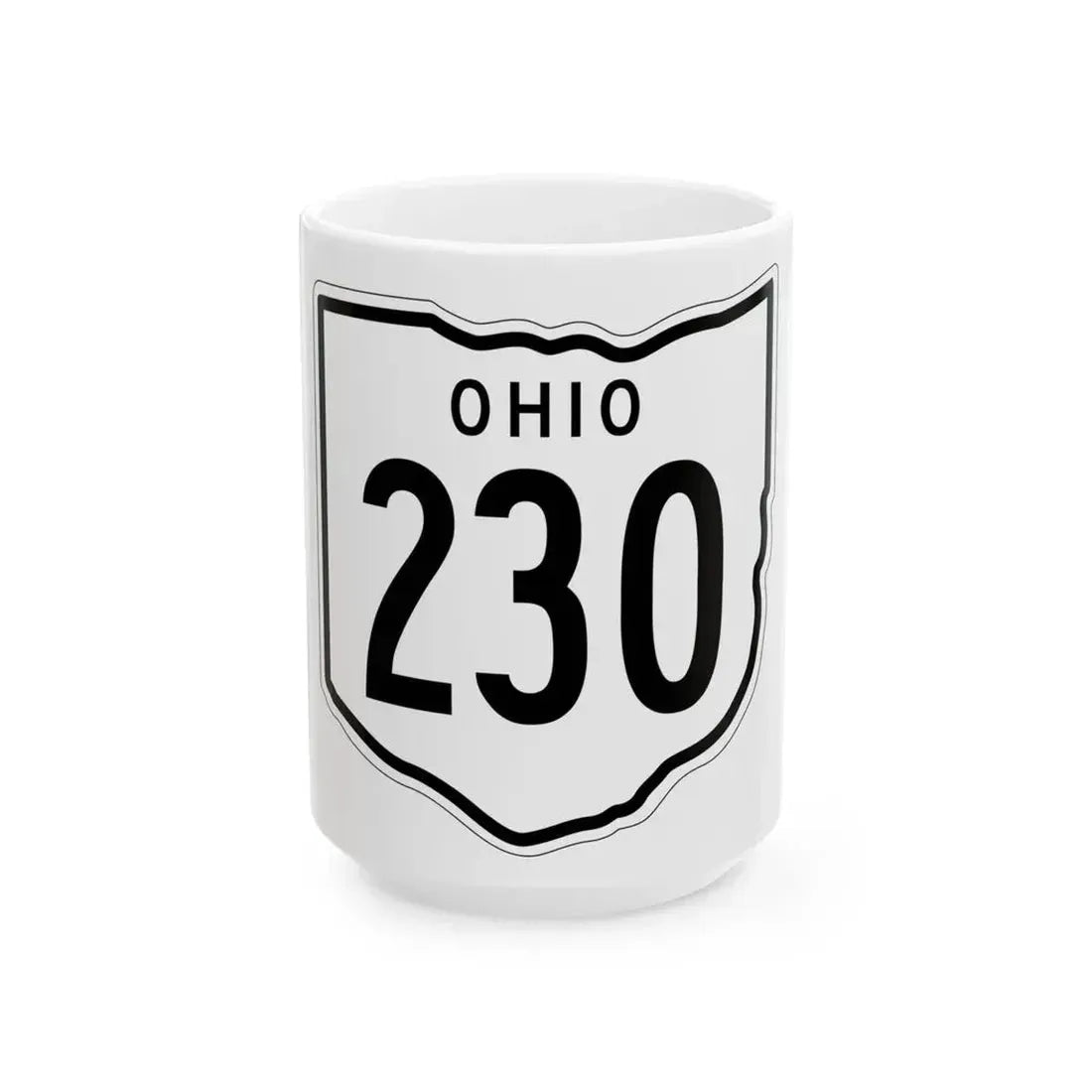 OH-230 1948 (Ohio) (Road Sign) White Coffee Mug 15oz - Go Mug Yourself