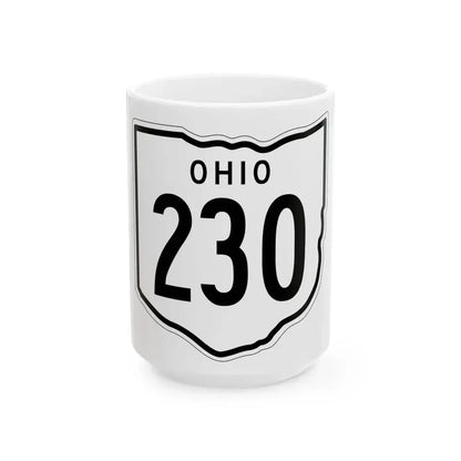 OH-230 1948 (Ohio) (Road Sign) White Coffee Mug 15oz - Go Mug Yourself