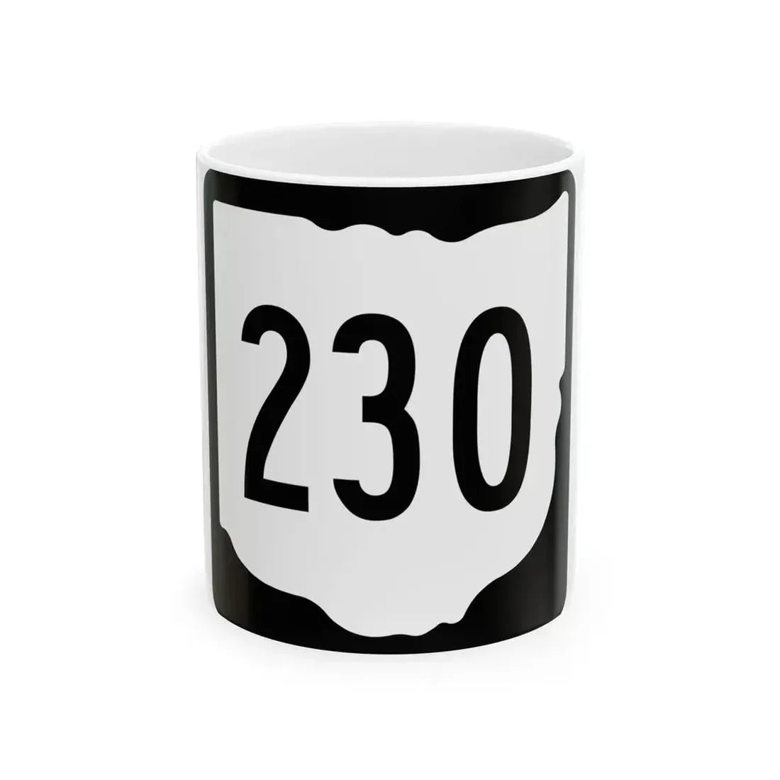 OH-230 1967 (Ohio) (Road Sign) White Coffee Mug 11oz - Go Mug Yourself