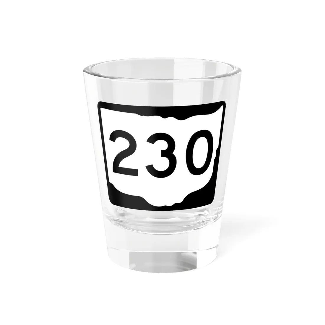 OH-230 (Ohio) (Road Sign) Shot Glass 1.5oz 1.5oz - Go Mug Yourself