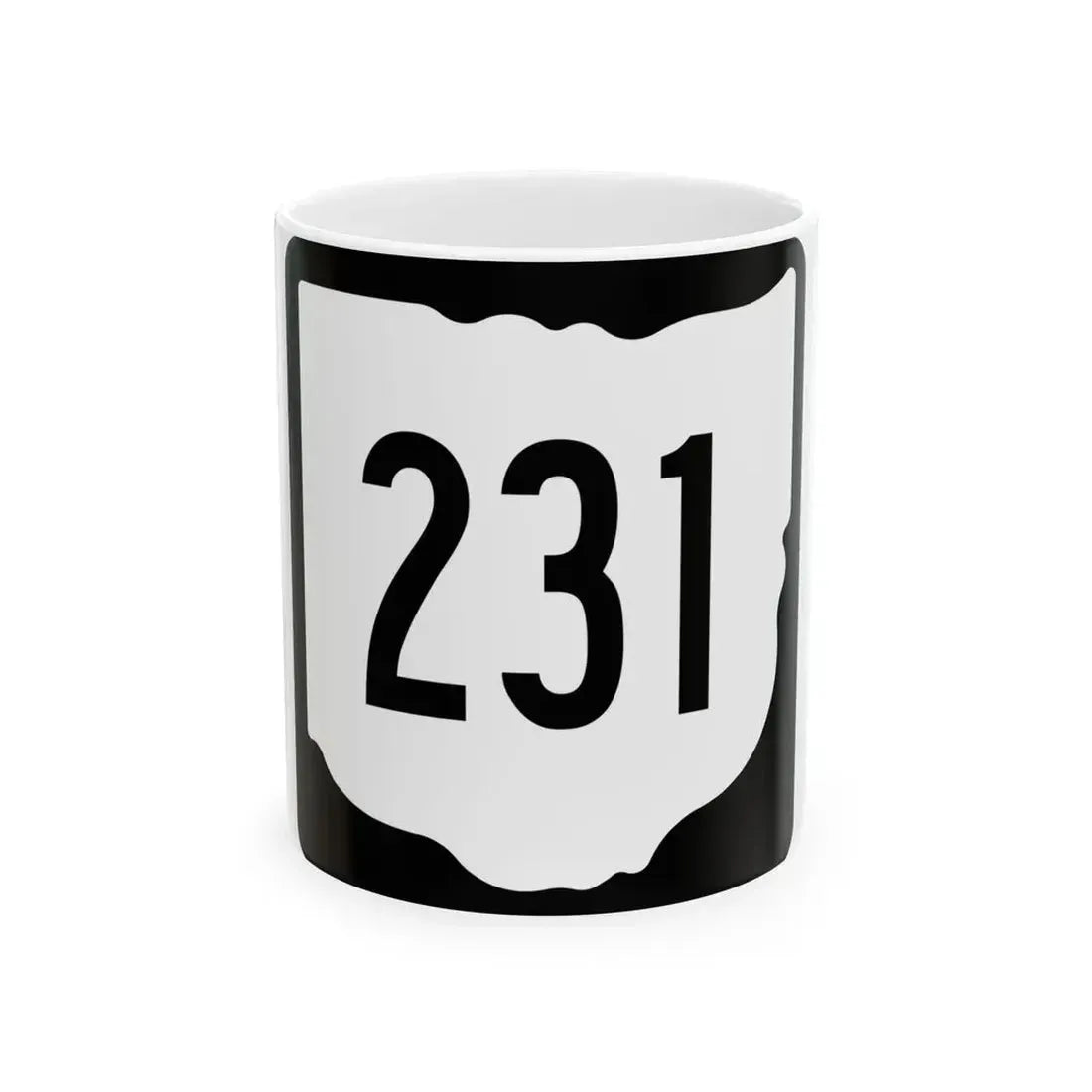 OH-231 1967 (Ohio) (Road Sign) White Coffee Mug 11oz - Go Mug Yourself