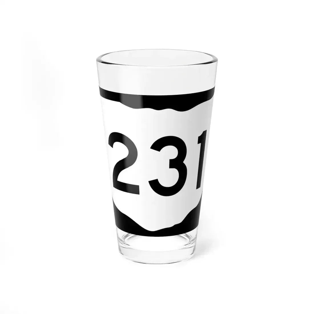 OH-231 (Ohio) (Road Sign) Pint Glass 16oz 16oz - Go Mug Yourself