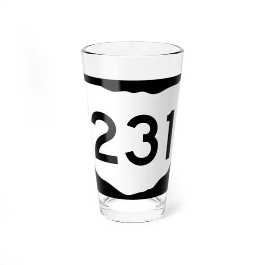OH-231 (Ohio) (Road Sign) Pint Glass 16oz 16oz - Go Mug Yourself