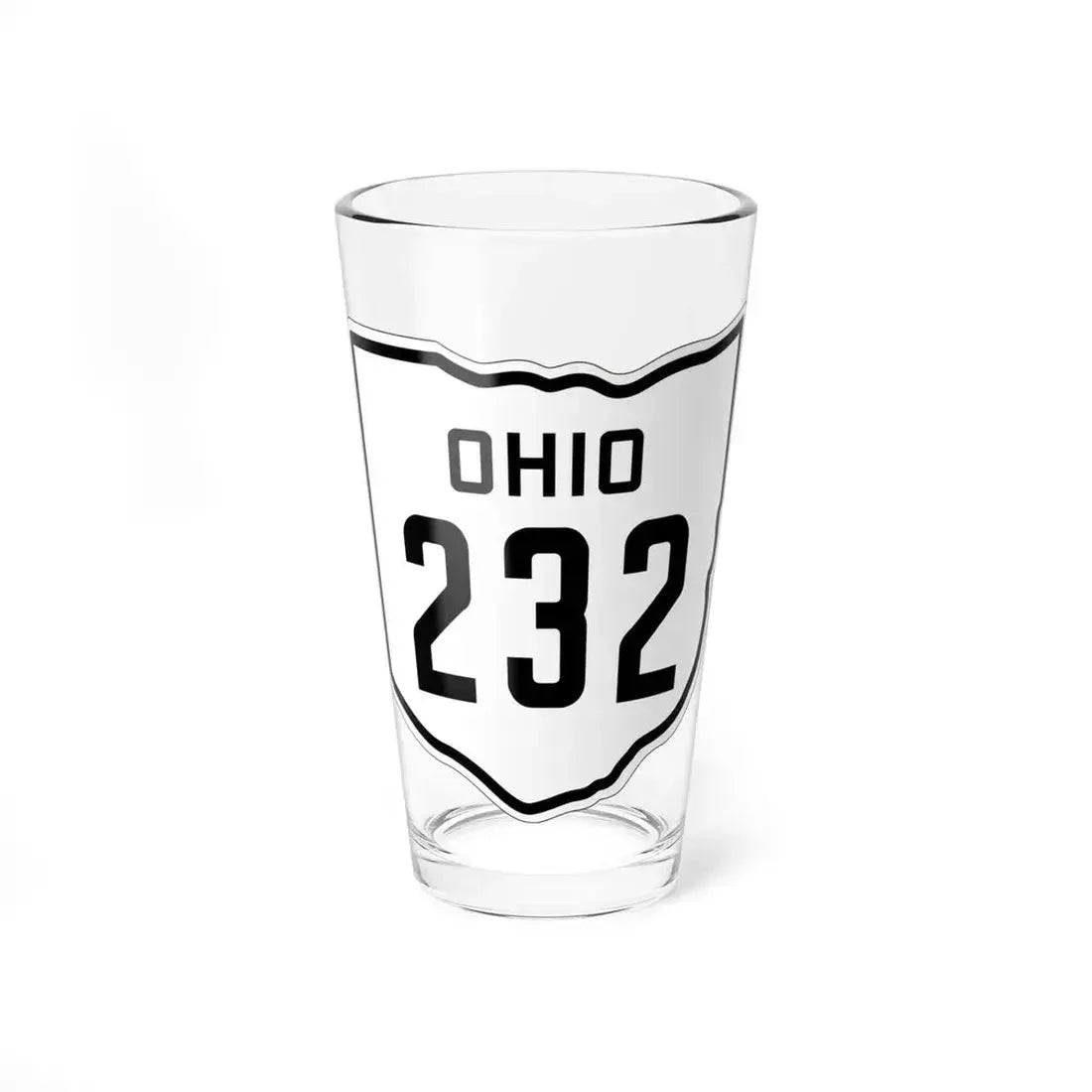OH-232 1927 (Ohio) (Road Sign) Pint Glass 16oz 16oz - Go Mug Yourself